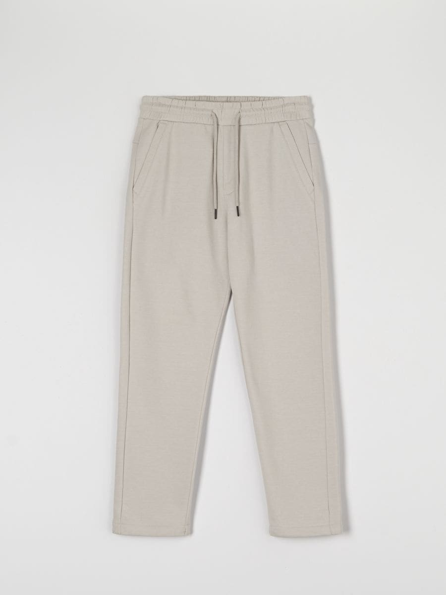 Spodnie regular jogger Kolor kremowy  0787J-02X