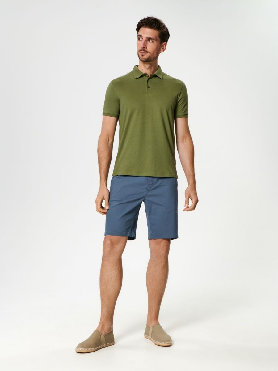 Szorty jogger Kolor niebieski  0002T-55X