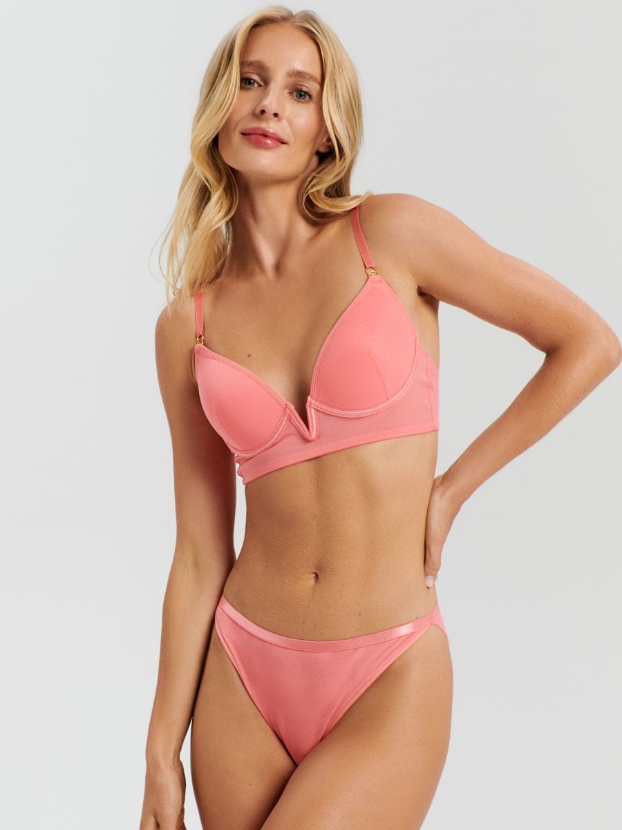 Biustonosz plunge Kolor różowy  8387R-30X