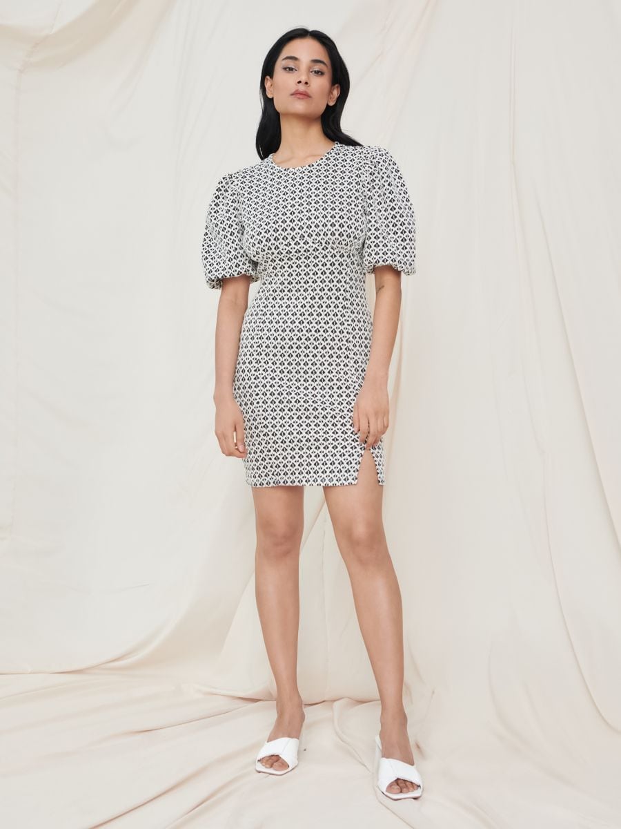 Sukienka mini ze wzorem Kolor wielobarwny  6413T-MLC