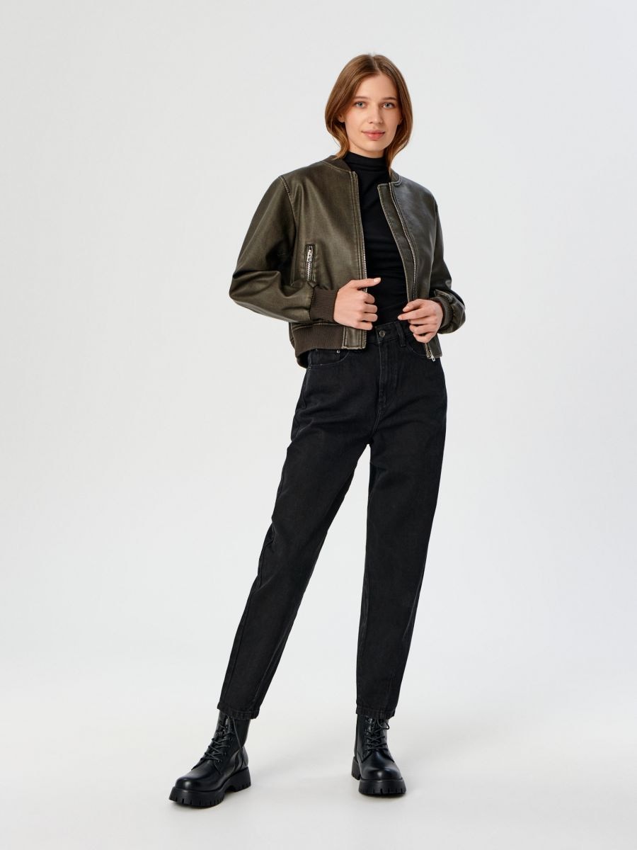 Jeansy balloon loose fit Kolor czarny  SC877-99J