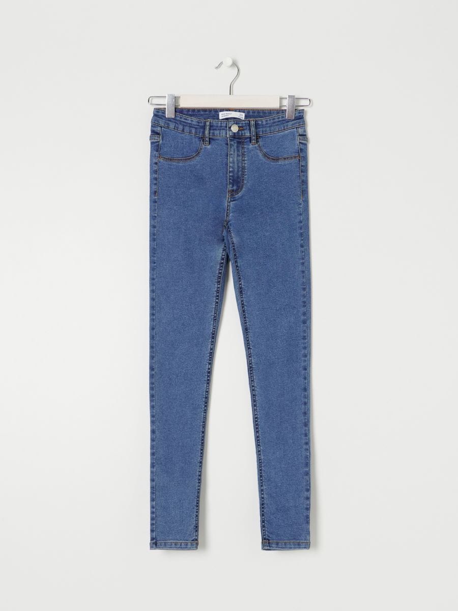 Jeansy skinny mid waist Kolor niebieski  6100J-55J