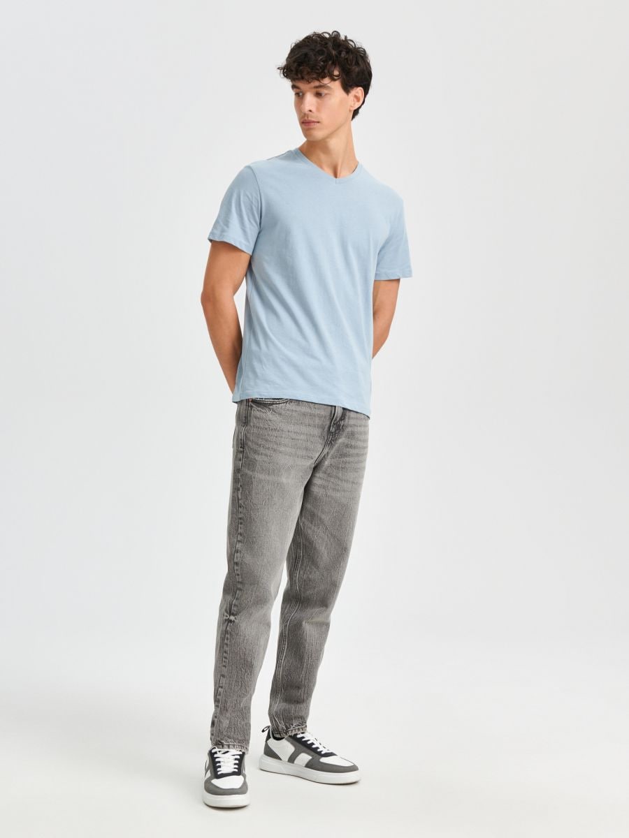 Koszulka basic Kolor błękitny  2359O-05X