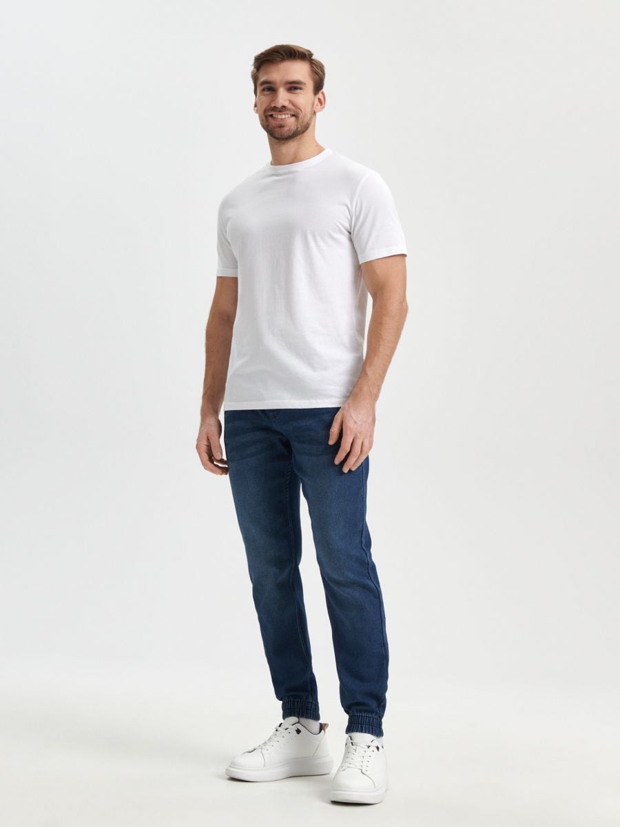 Jeansy jogger Kolor niebieski  1611O-55J