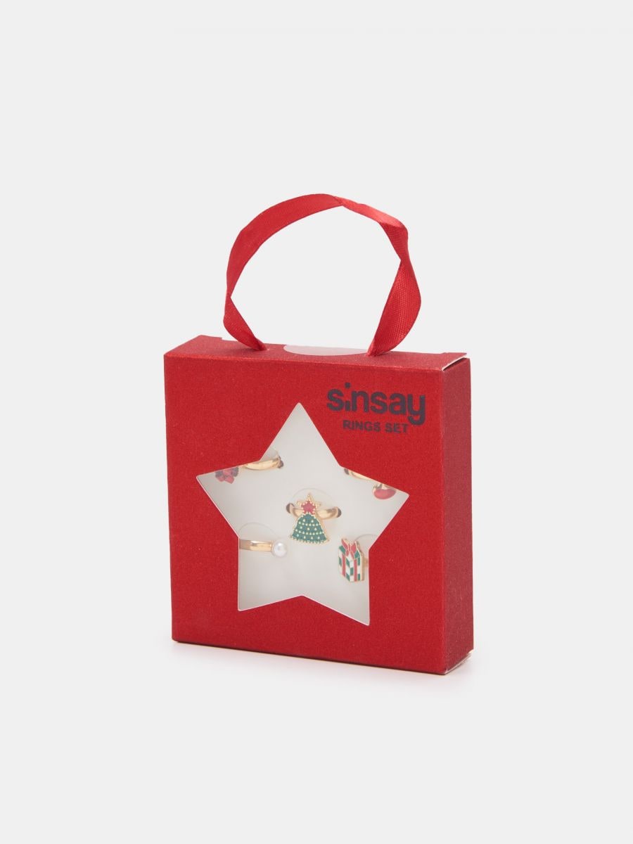 Pierścionki 5 pack Kolor wielobarwny  9227P-MLC