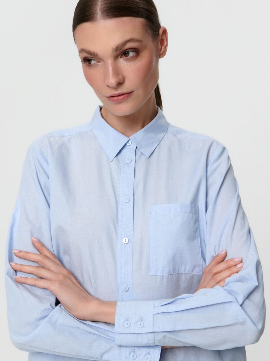 Koszula bawełniana Kolor błękitny  3170X-05X
