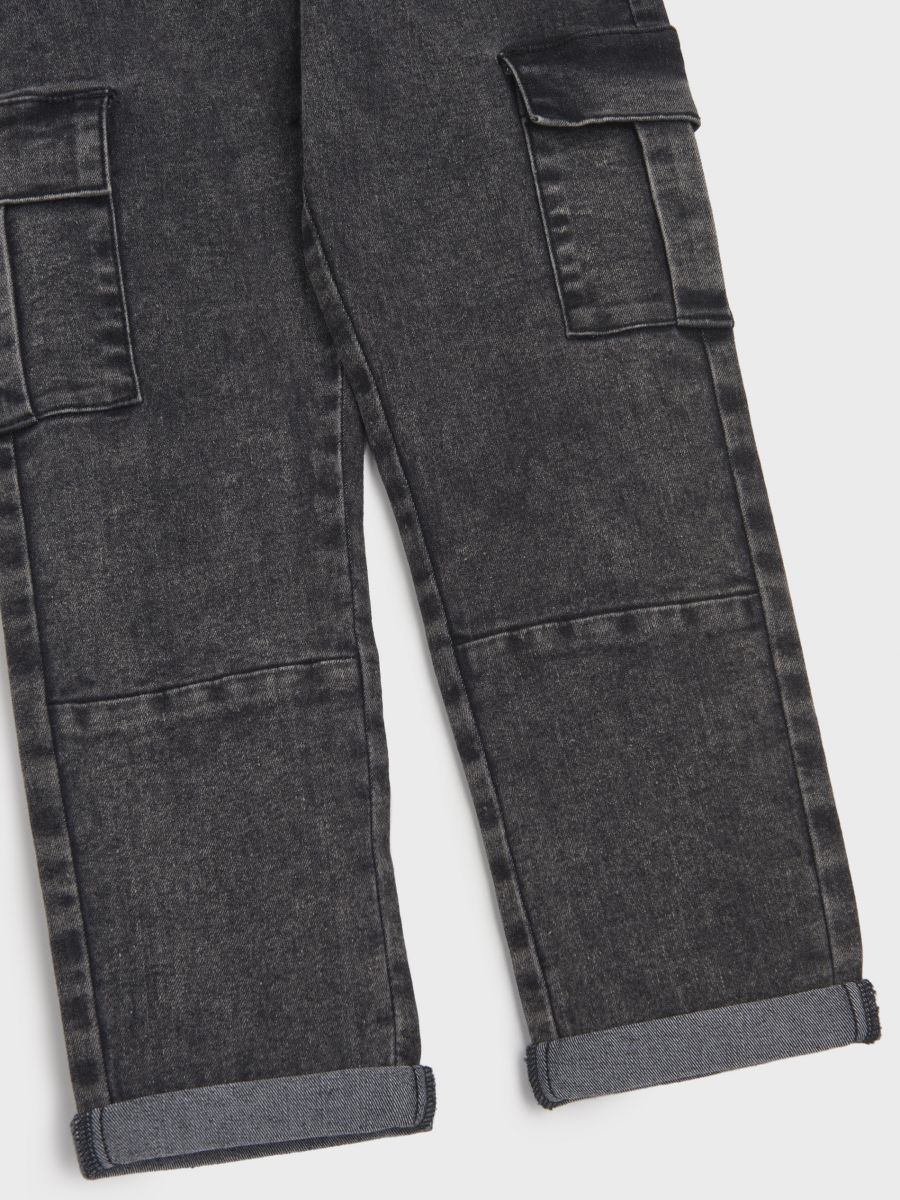 Jeansy cargo Kolor szary  7007C-90J