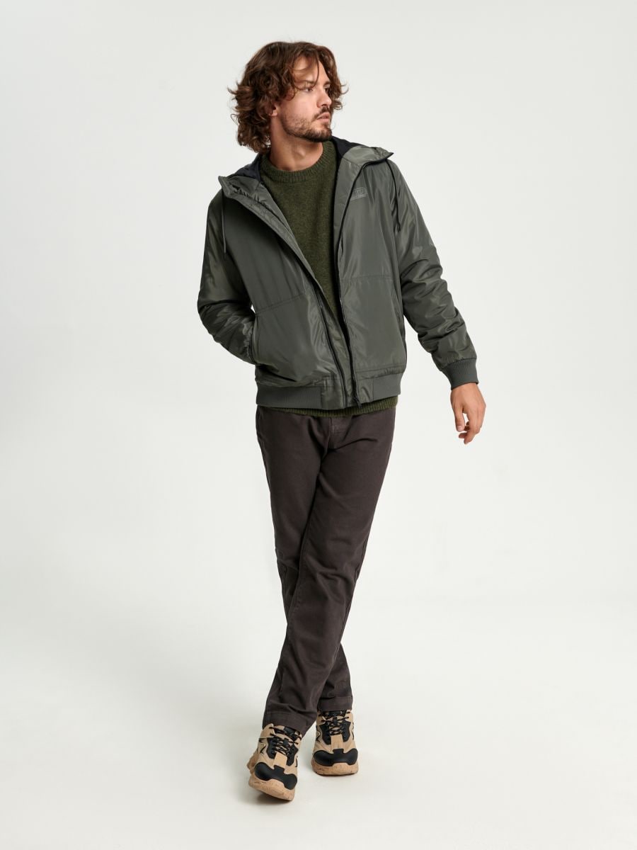 Kurtka z kapturem Kolor khaki  6934C-87X