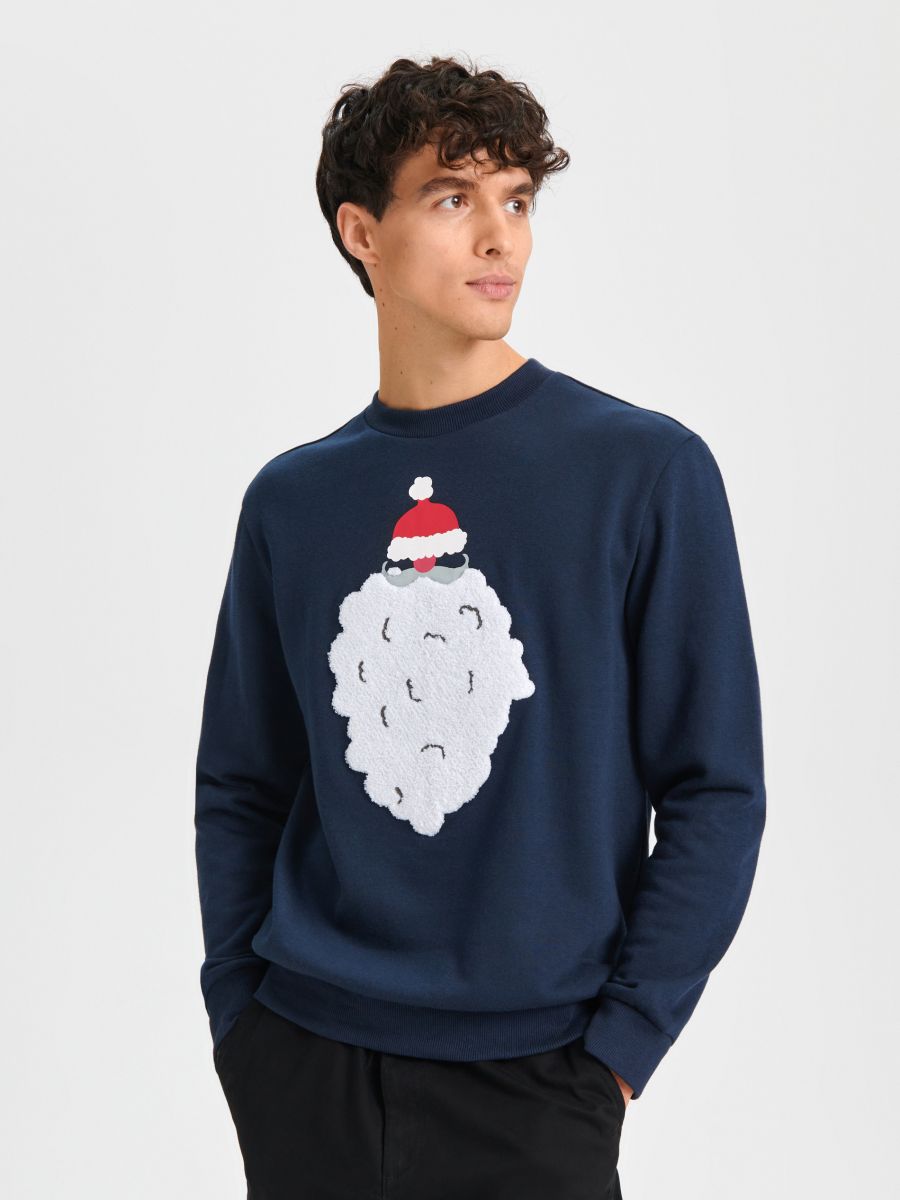 Bluza z Mikołajem Kolor granatowy  1722O-59X