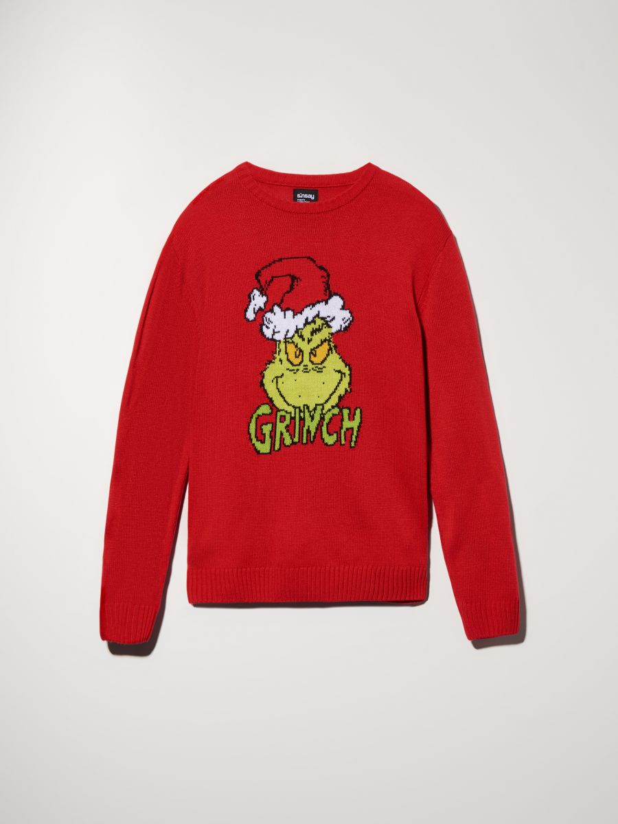 Sweter Grinch Kolor koralowy  0204D-32X