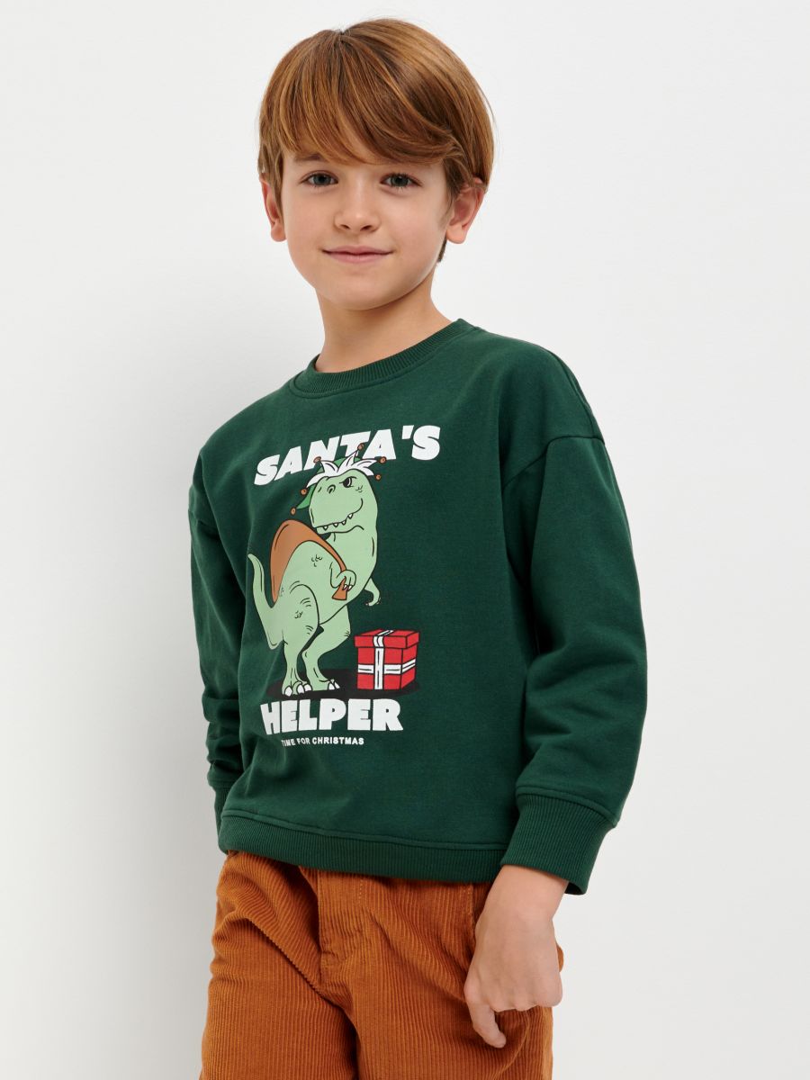 Bluza z nadrukiem Kolor zielony  6571X-77X