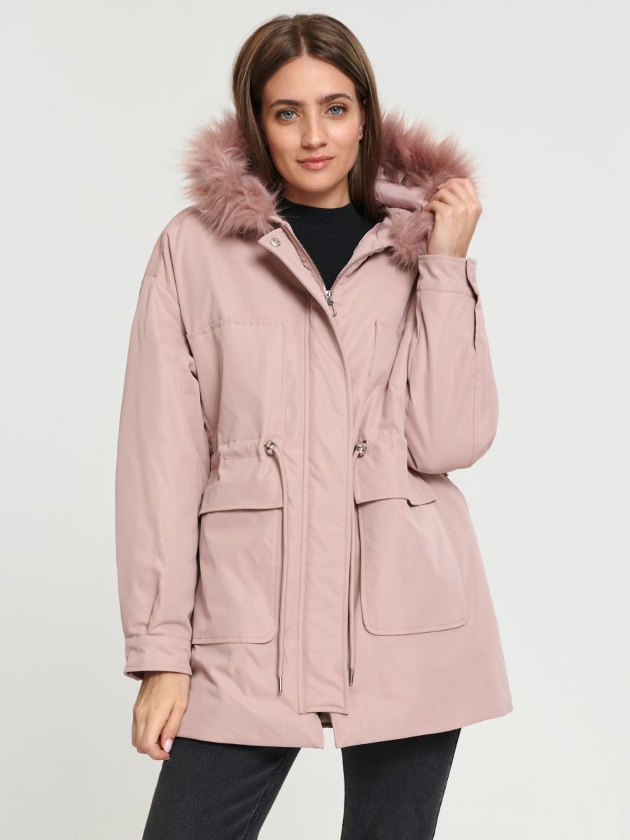 Kurtka parka Kolor różowy  3571X-03X