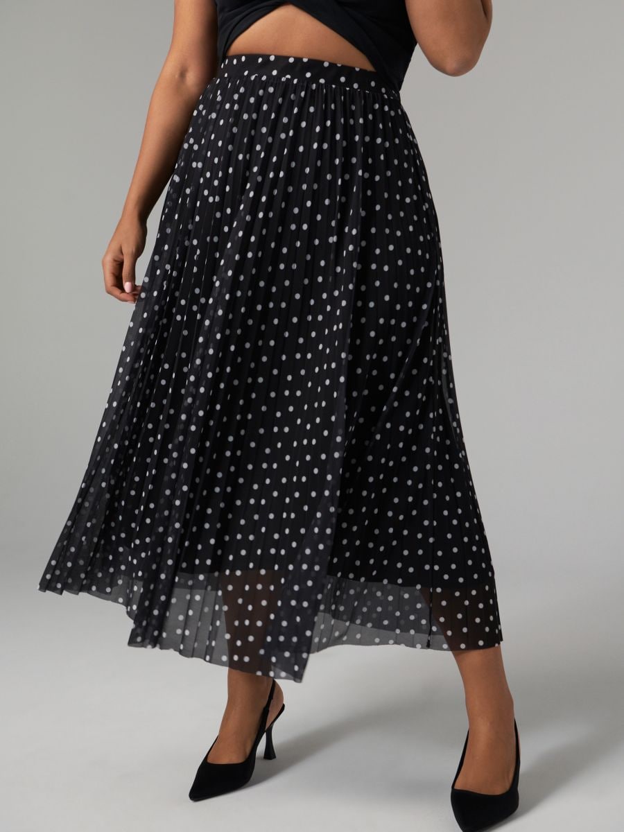 Spódnica midi plisowana Kolor czarny  6251T-99X