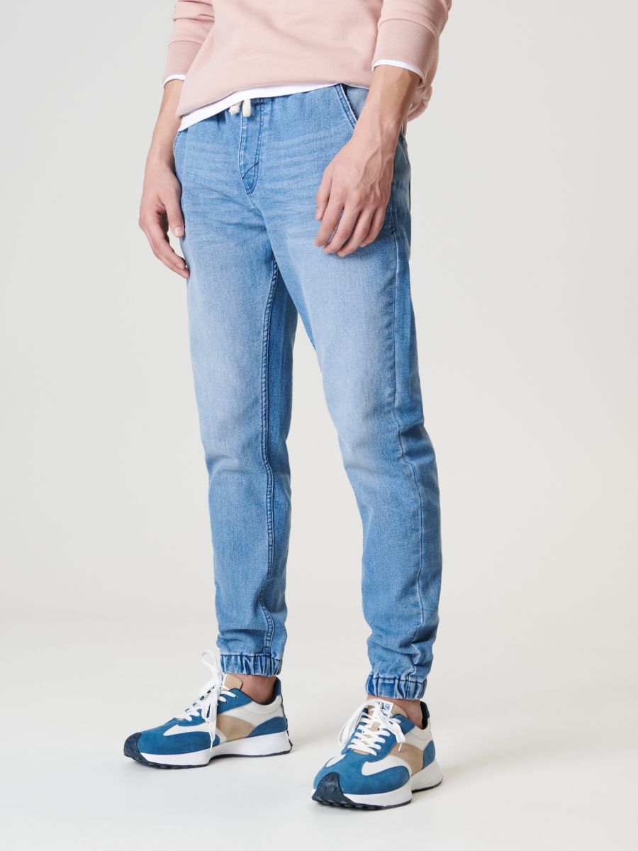 Jeansy jogger Kolor niebieski  5342F-50J