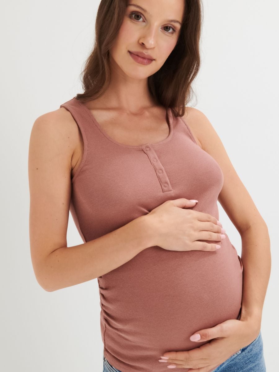 Top bawełniany MAMA Kolor różowy  9644A-39X