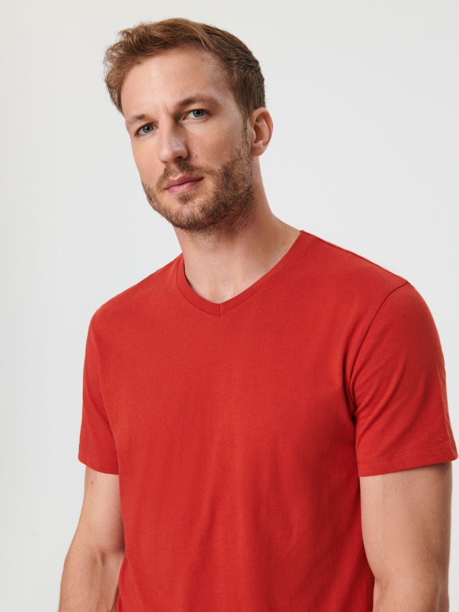 Koszulka basic Kolor pomarańczowy  2359O-29X