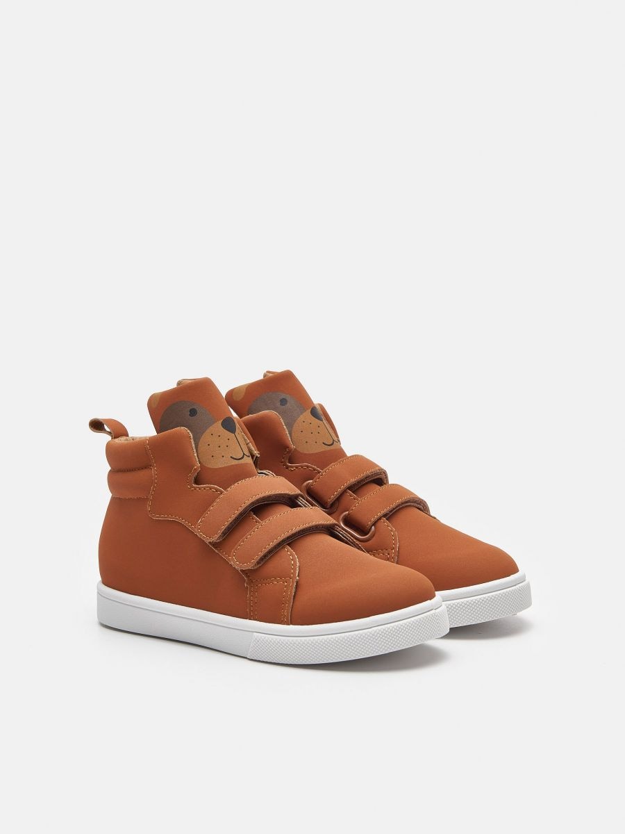 Sneakersy na rzepy Kolor brązowy  0867J-82X