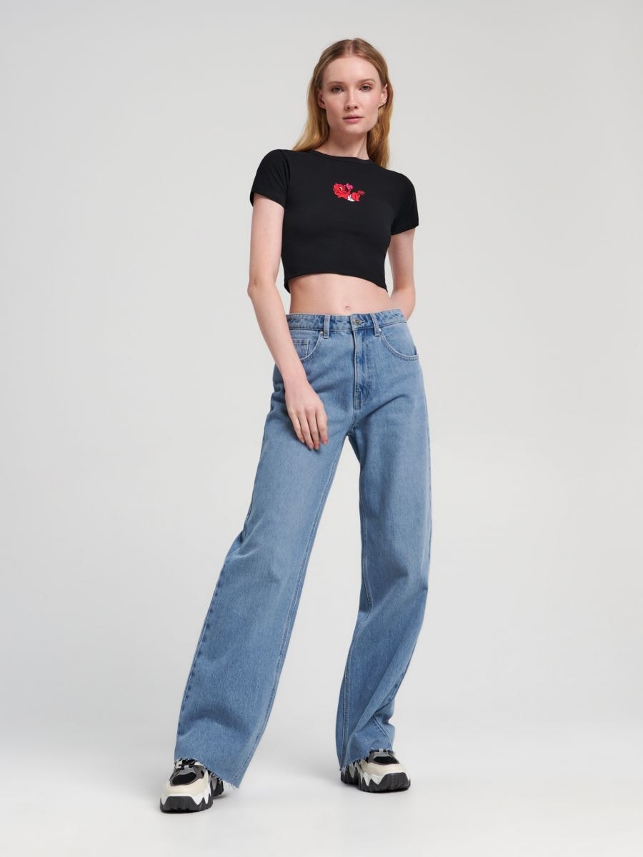 Crop top Hot Stuff Kolor czarny  5690F-99X