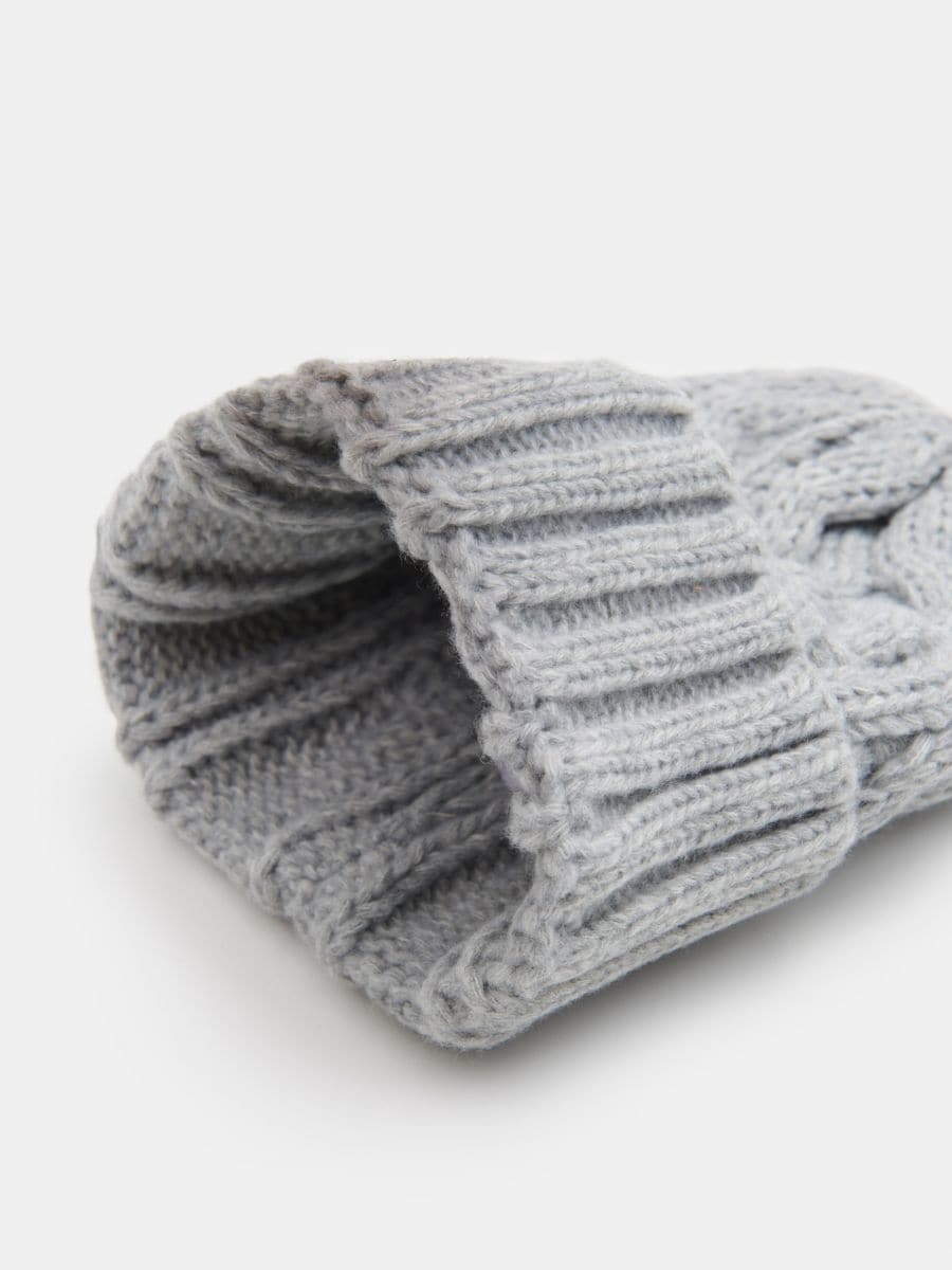 Czapka beanie Kolor szary  1352X-09M