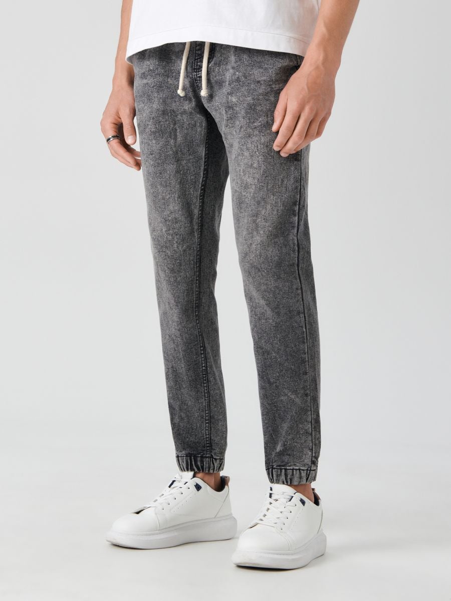 Jeansy jogger Kolor szary  1573O-90J