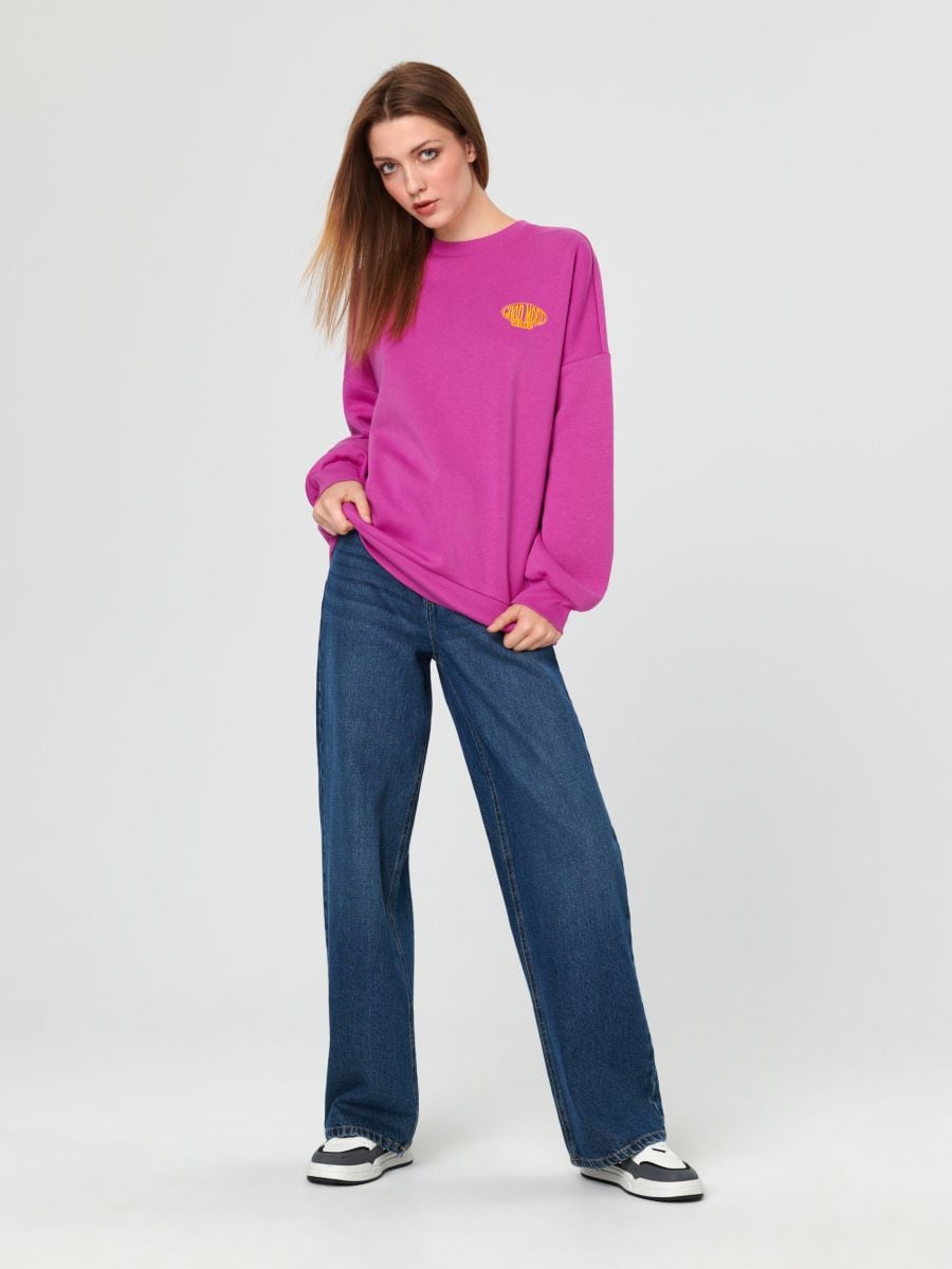Bluza z haftem Kolor fioletowy  6535F-44X