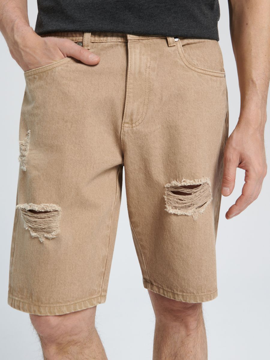 Szorty jeansowe Kolor żółty  0032T-17X