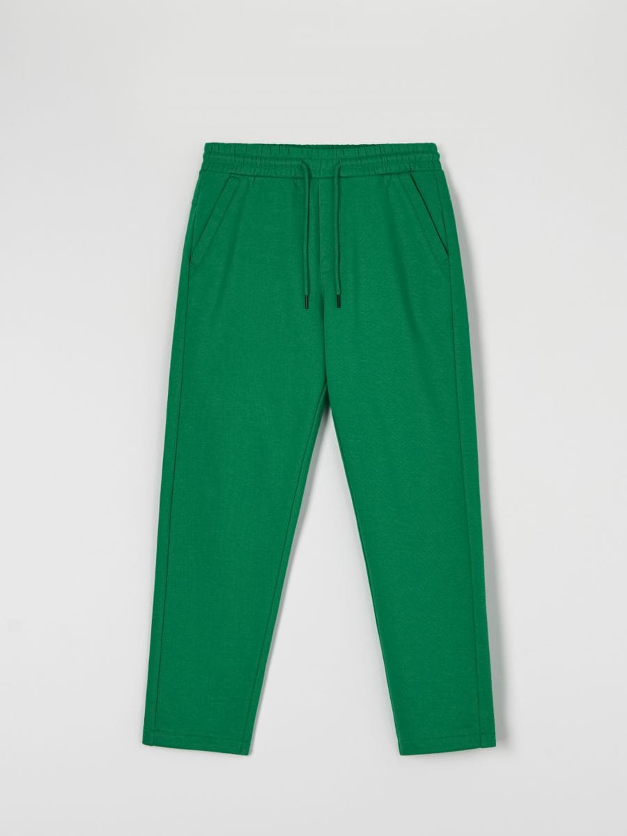 Spodnie regular jogger Kolor zielony  0787J-67X