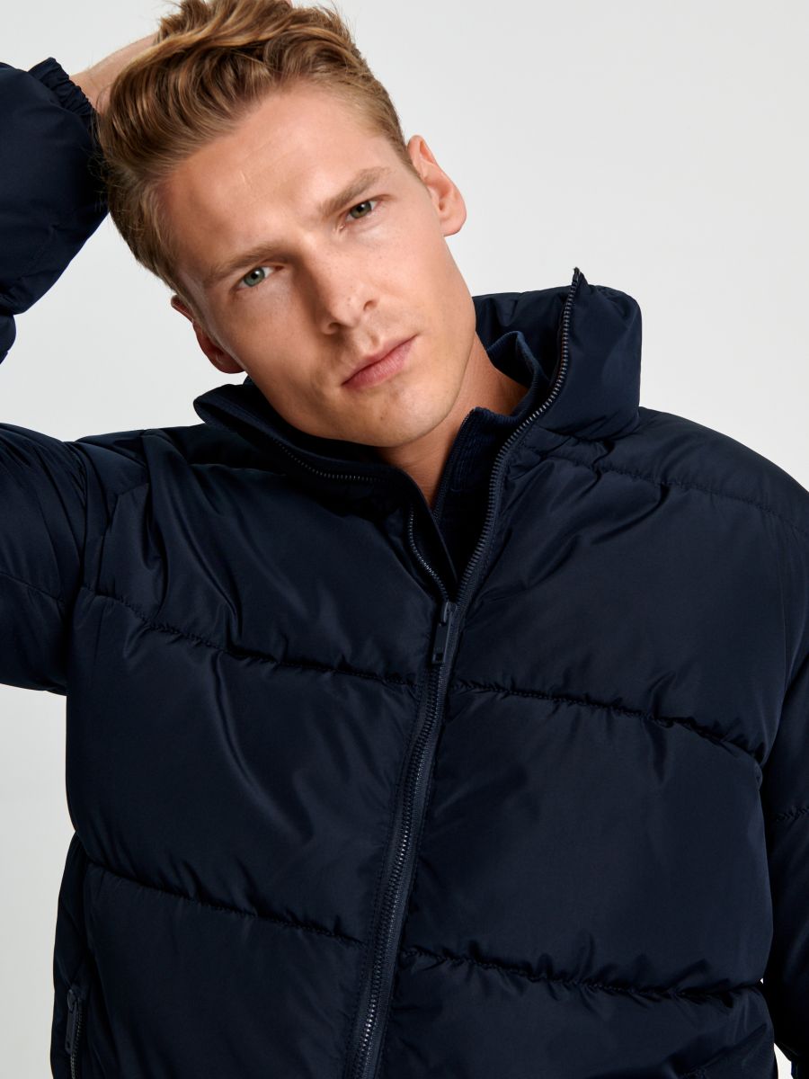 Kurtka puffer Kolor granatowy  1849O-59X