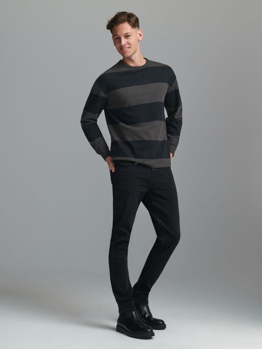 Jeansy skinny fit Kolor czarny  1599O-99J