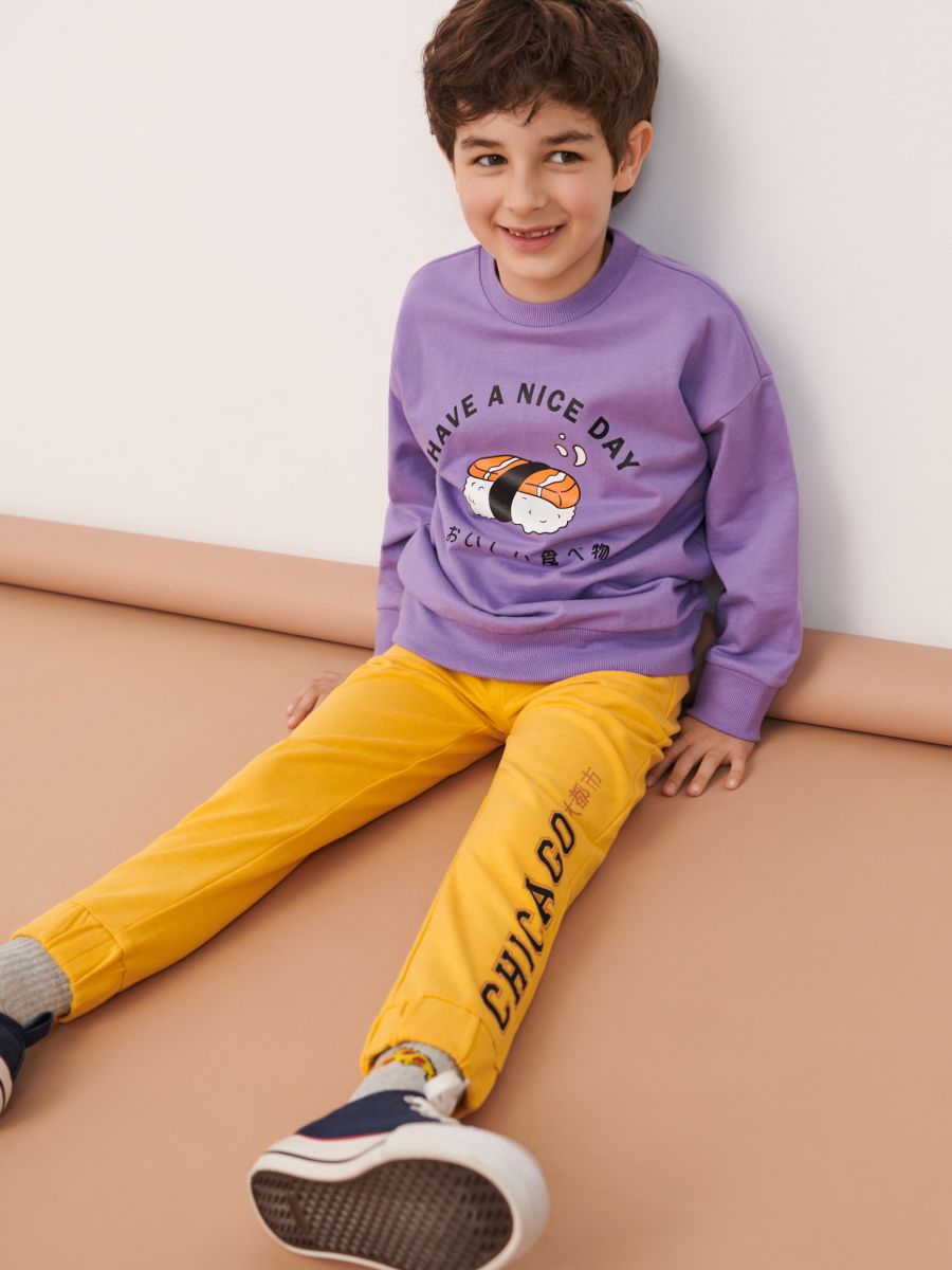 Spodnie dresowe jogger Kolor żółty  5687R-11X