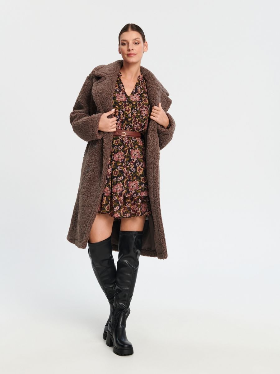 Sukienka mini w kwiaty Kolor wielobarwny  2599X-MLC