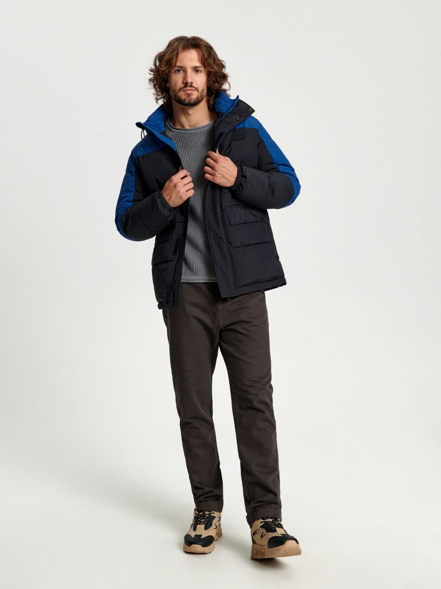 Kurtka puffer Kolor niebieski  1864O-55X
