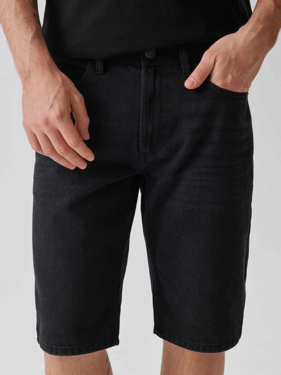 Szorty jeansowe regular Kolor czarny  9851S-99J