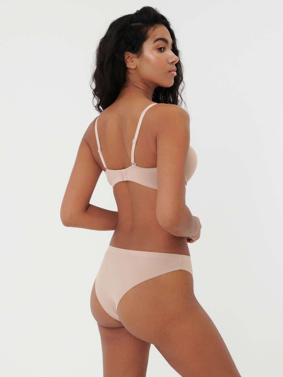 Majtki bezszwowe brazyliany 2 pack Kolor kremowy  3735K-02X