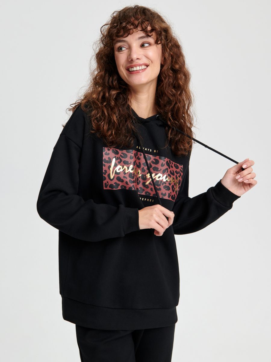 Bluza z nadrukiem Kolor czarny  6335J-99X
