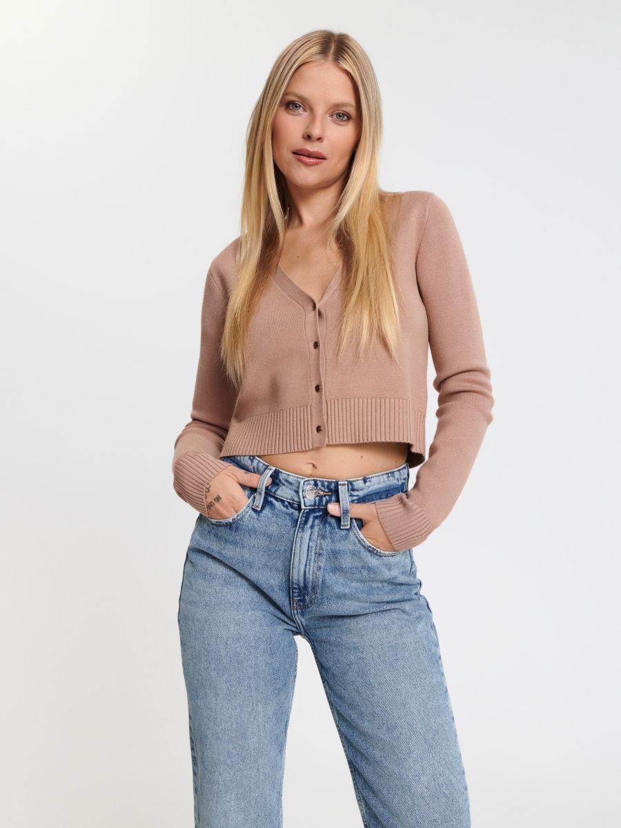 Jeansy straight high waist Kolor niebieski  1169F-50J