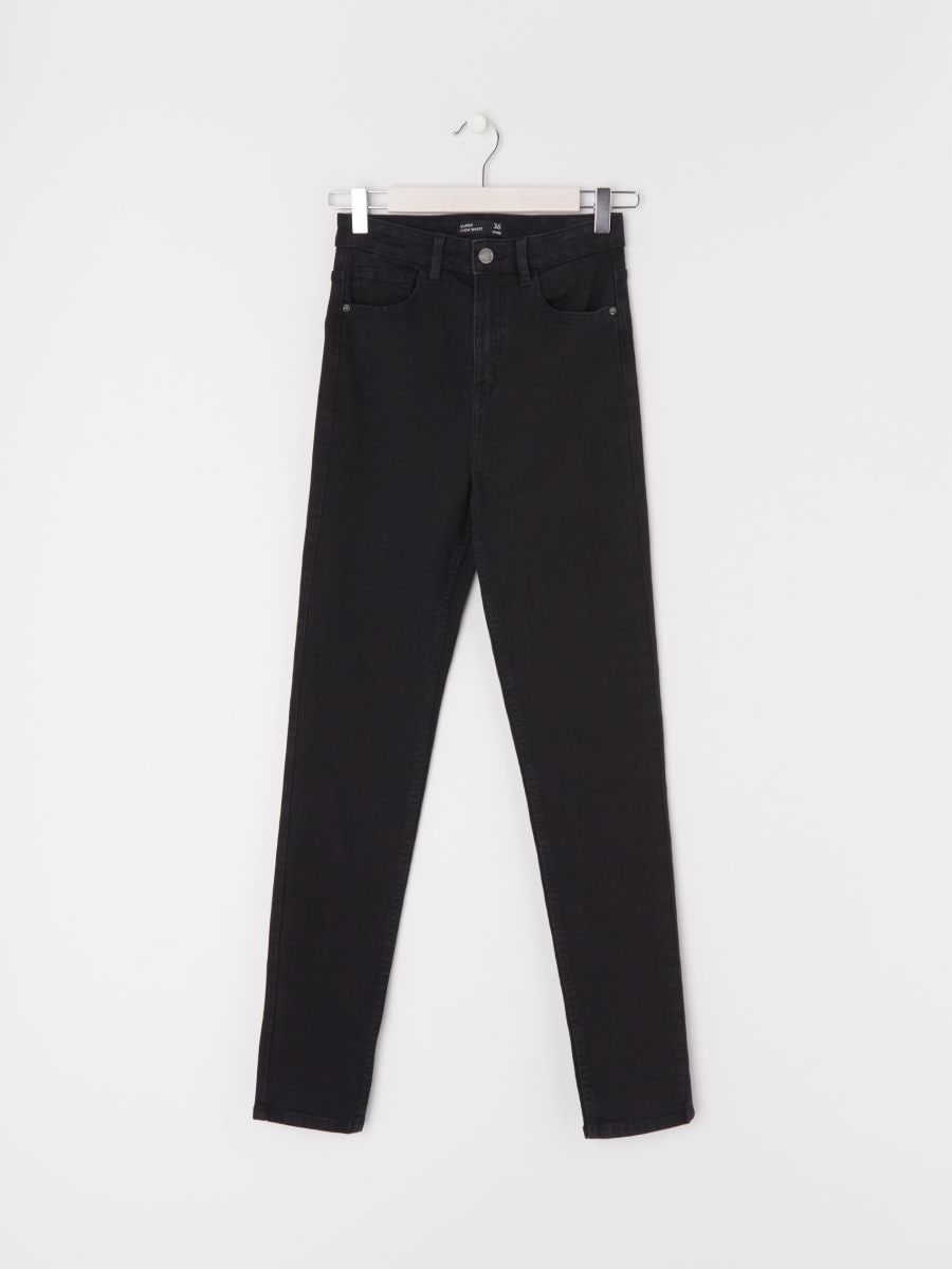 Jeansy skinny high waist Kolor czarny  3154B-99J