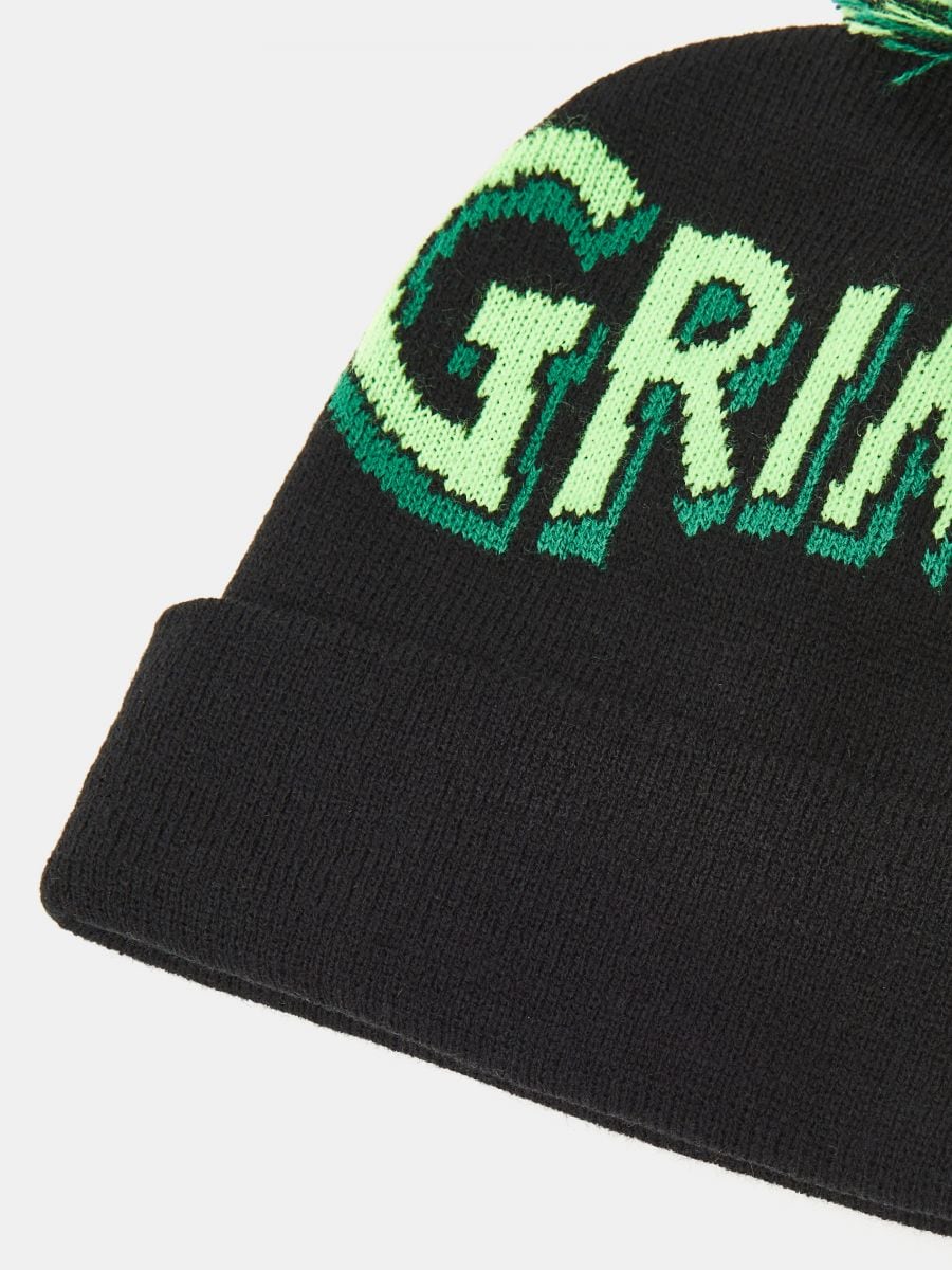 Czapka z pomponem Grinch Kolor czarny  2795O-99X