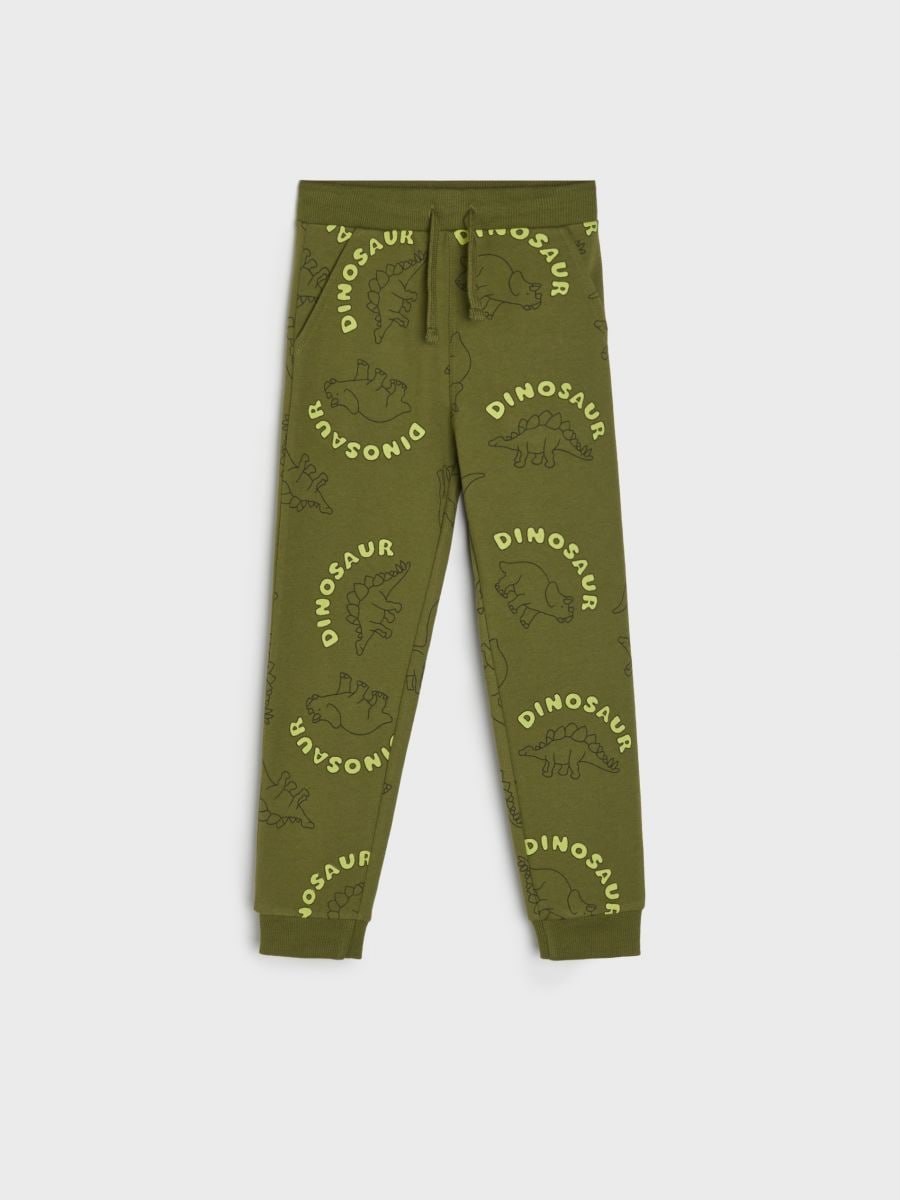 Spodnie dresowe jogger Kolor khaki  1777X-87X