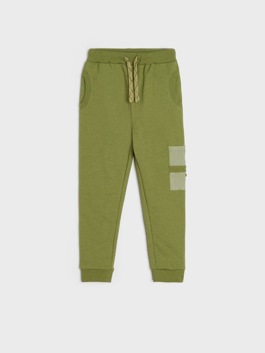 Spodnie dresowe jogger Kolor zielony  7080M-78X