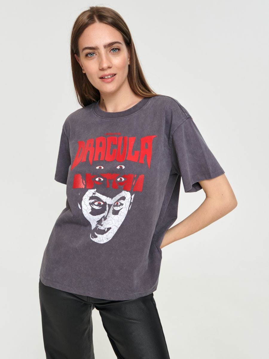 Koszulka Dracula Kolor szary  7803U-90X