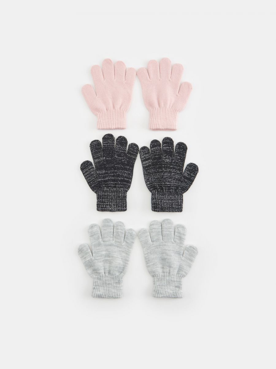 Rękawiczki 3 pack Kolor różowy  7499G-03X