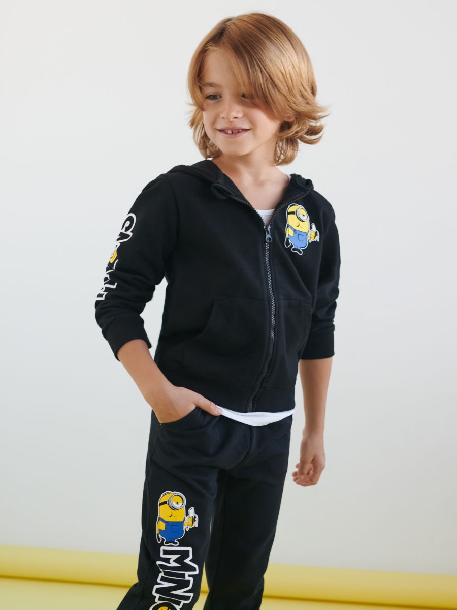 Spodnie dresowe jogger Minionki Kolor czarny  6813M-99X