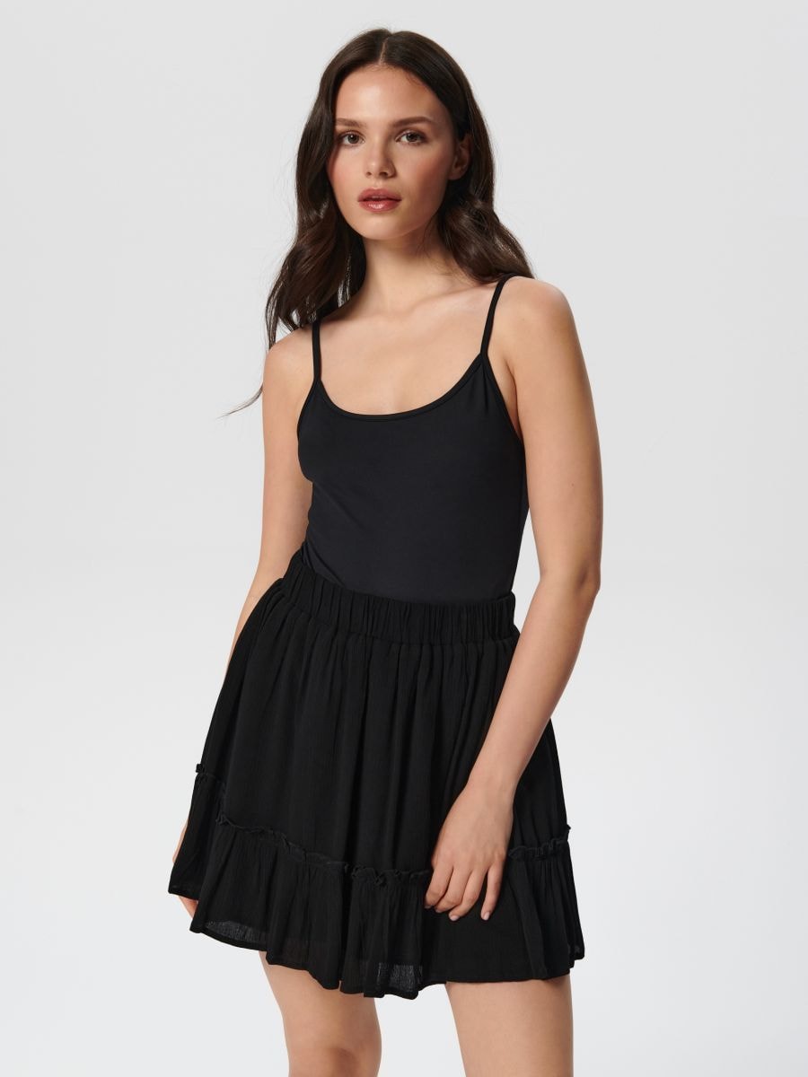 Spódnica mini Kolor czarny  6918F-99X