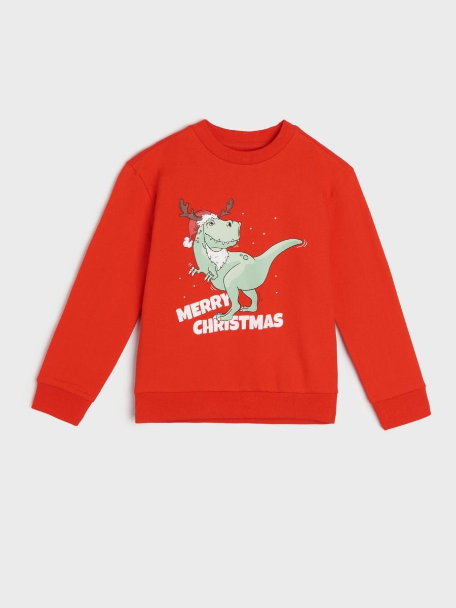 Bluza z nadrukiem Kolor czerwony  7888Q-33X