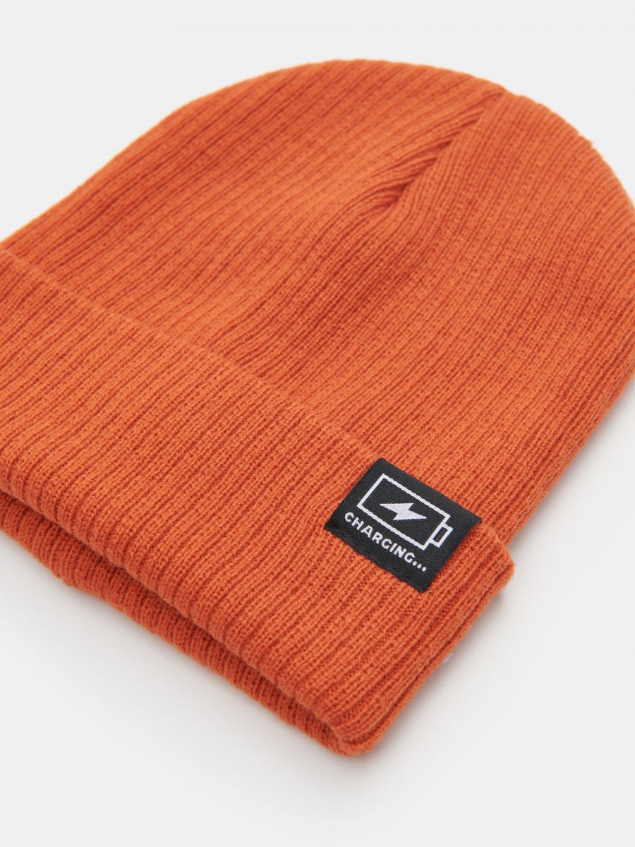 Czapka beanie Kolor żółty  6956F-17X