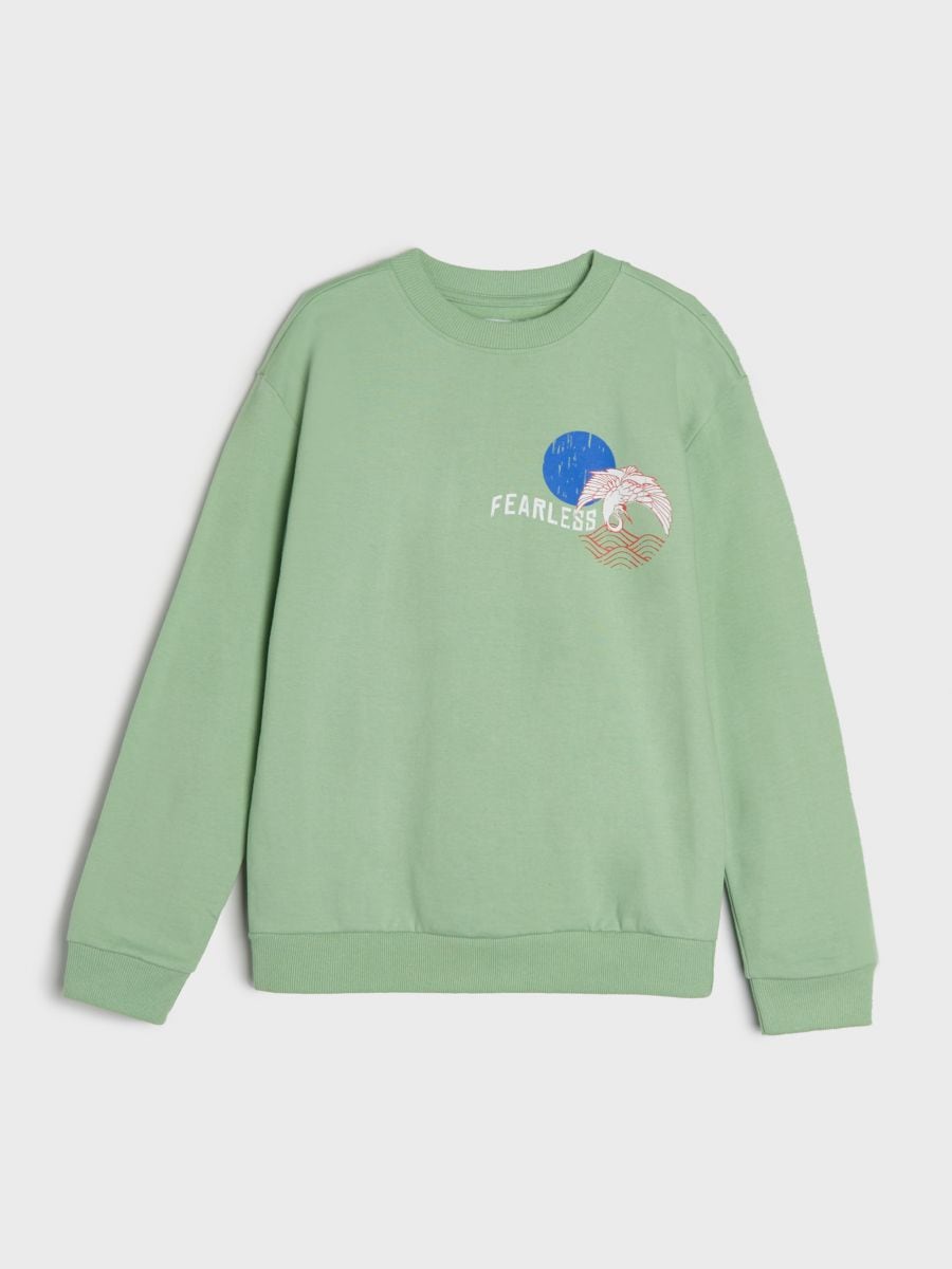 Bluza z nadrukiem Kolor zielony  4531R-07X