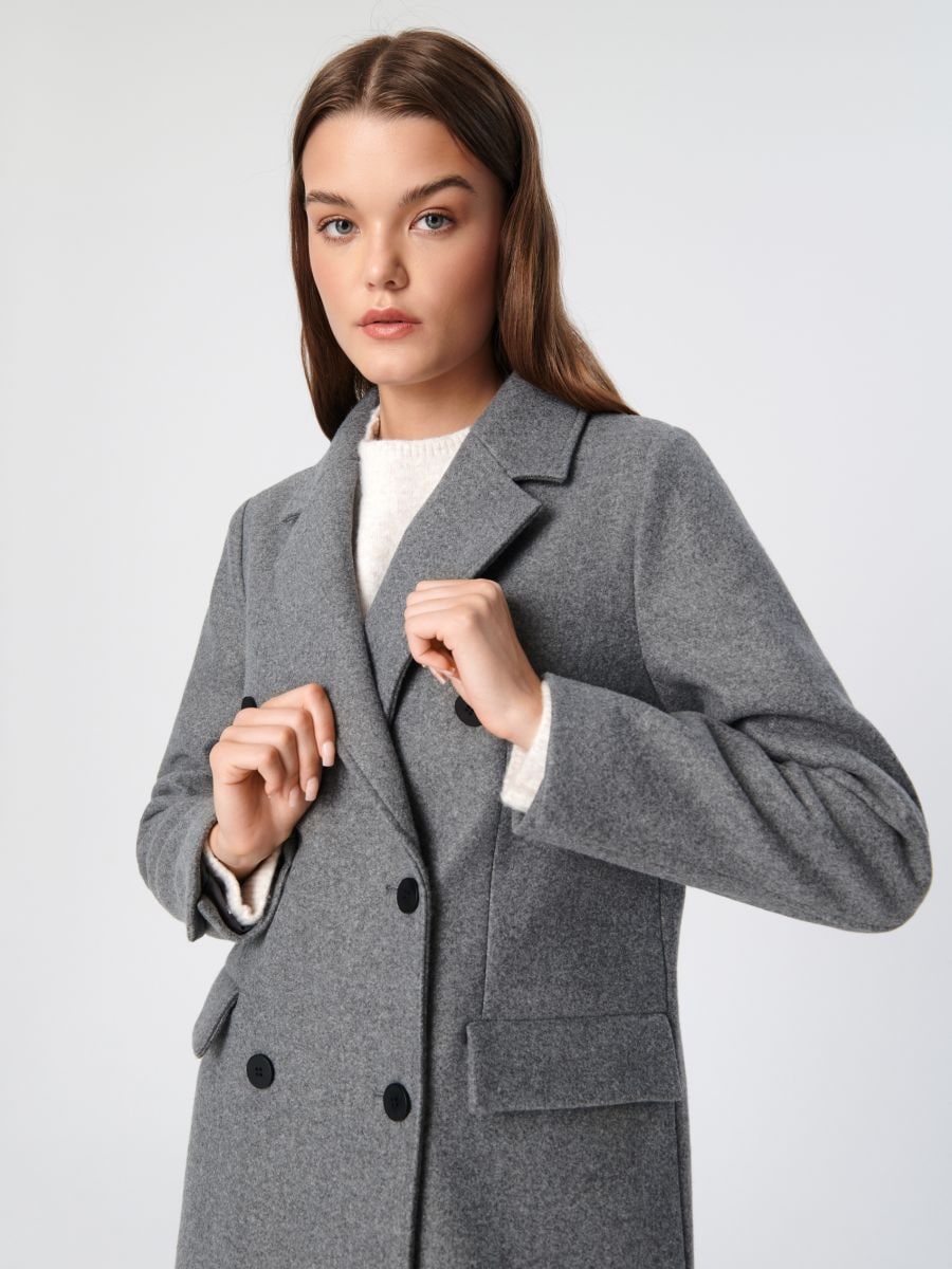 Płaszcz dwurzędowy Kolor szary  6629J-90M