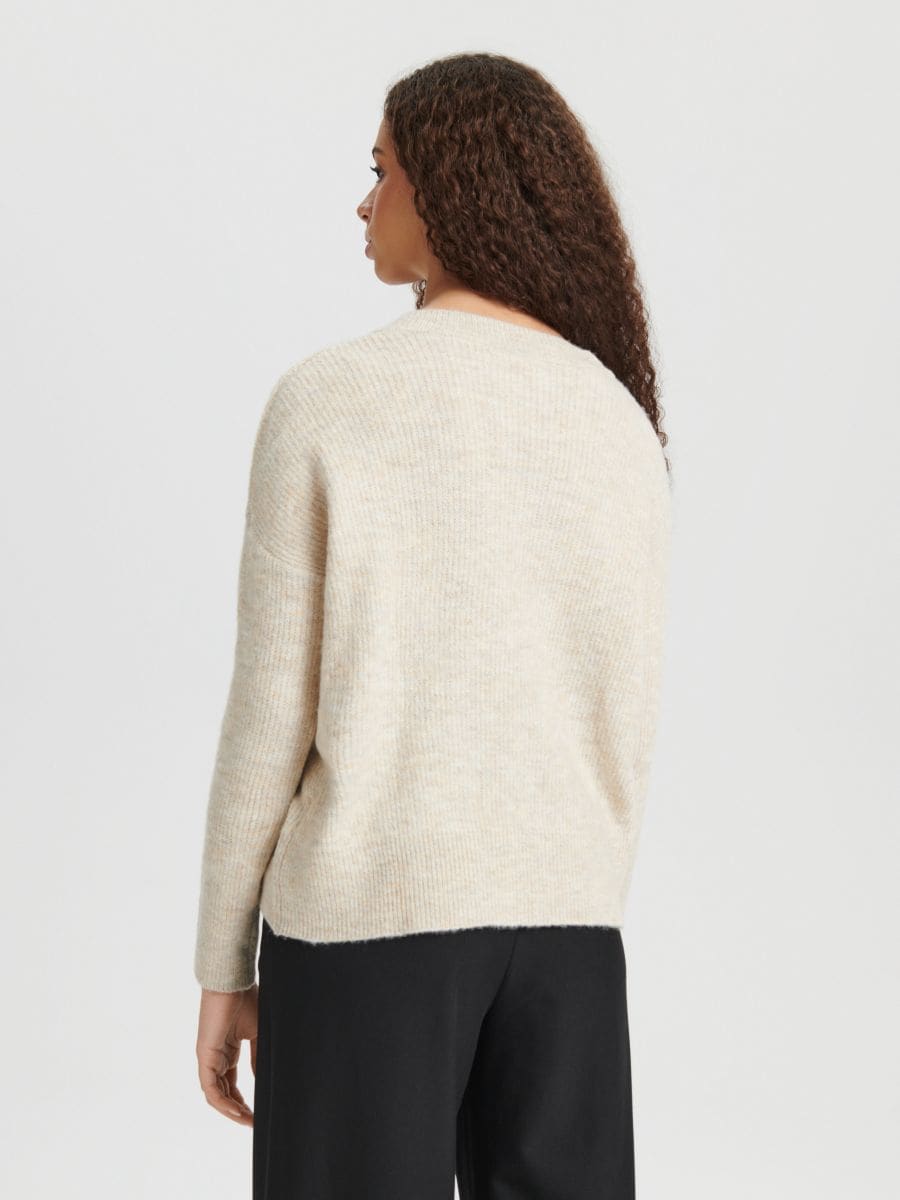 Sweter dzianinowy Kolor beżowy  5161O-08M