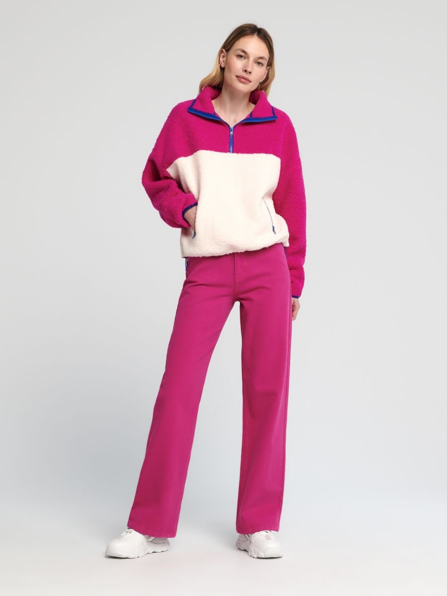 Bluza z polarem Kolor różowy  3981B-43X